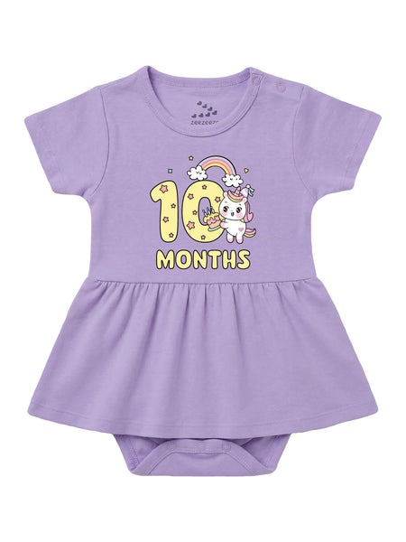 10 Month Birthday Unicorn - Frock Onesie