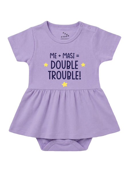 Me + Masi = Double Trouble - Frock Onesie