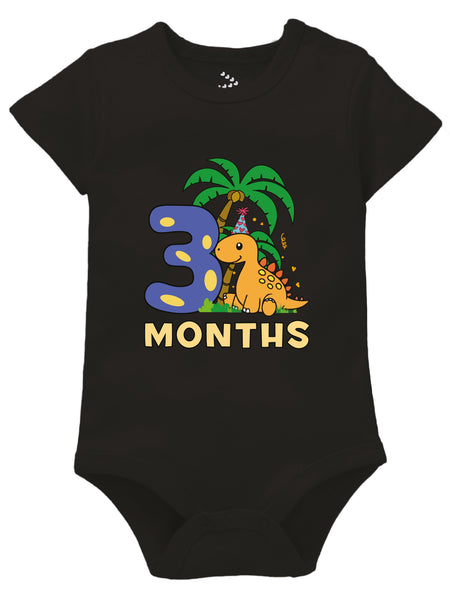 3 Months Birthday Dino Theme - Onesie