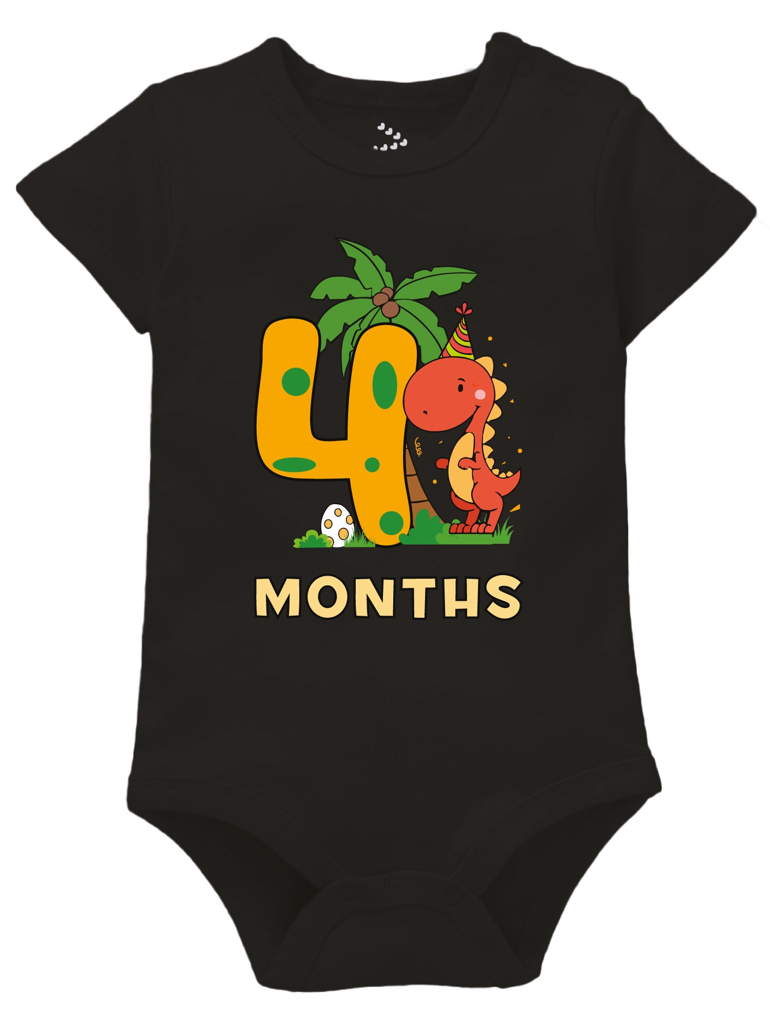 4 Months Birthday Dino Theme - Onesie