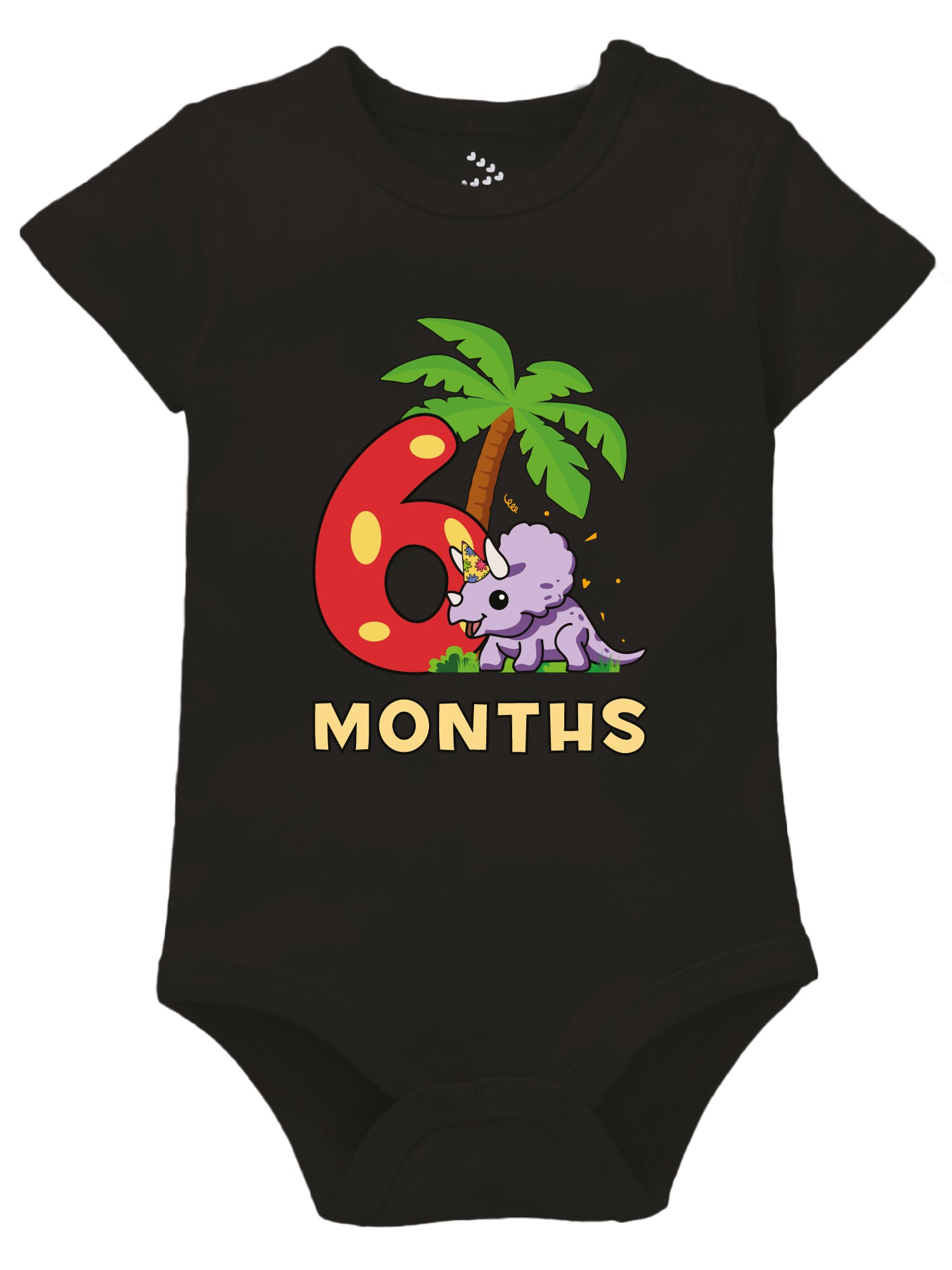 6 Months Birthday Dino Theme - Onesie