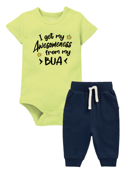 I Get Awesomeness From My Bua - Onesie And Joggers Set