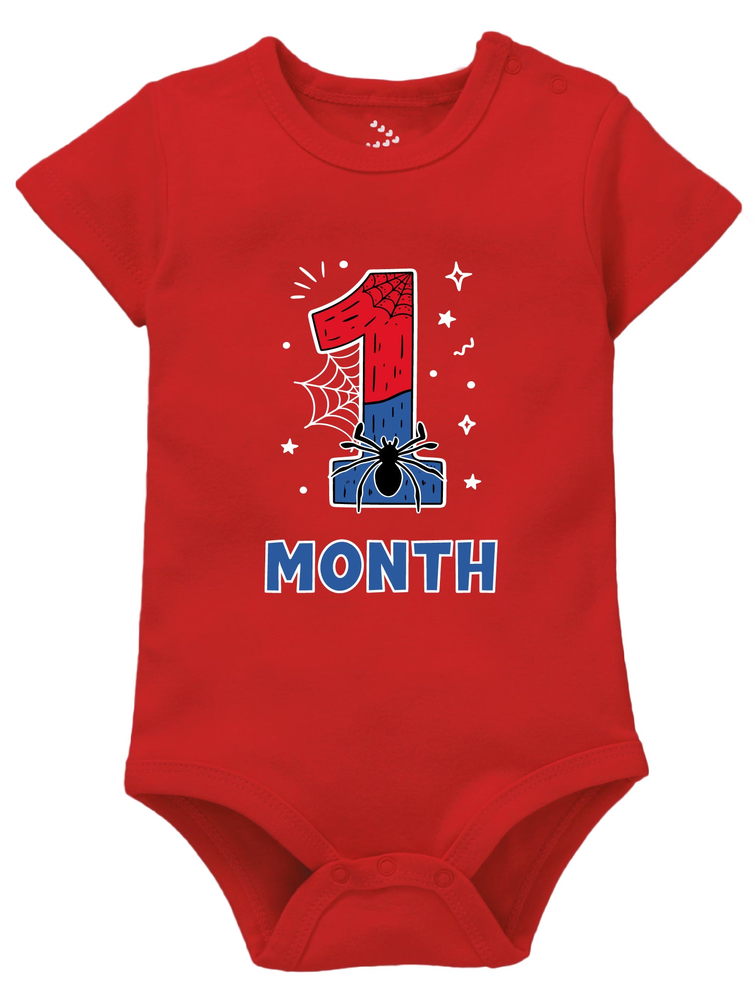 1 to 12 Month Birthday Spider Theme - Onesie