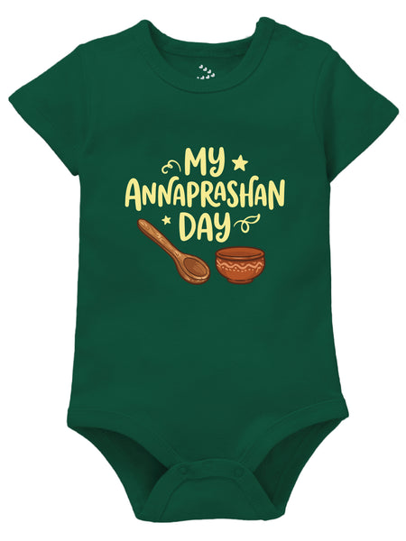 My Annaprashan Day Printed Annaprashan Theme - Onesie