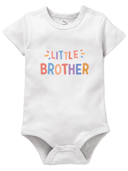 Little Brother/Sister Colourful Text - Onesie