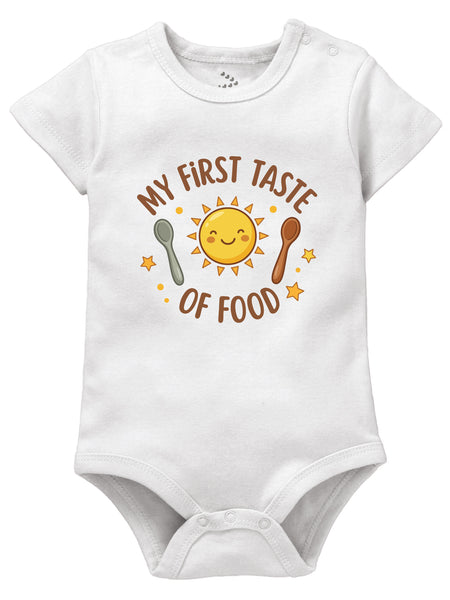 My First Taste of Food Printed Annaprashan Theme - Onesie
