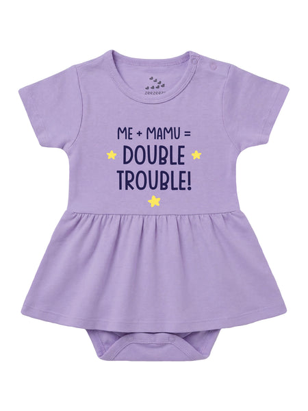 Me + Mamu = Double Trouble - Frock Onesie