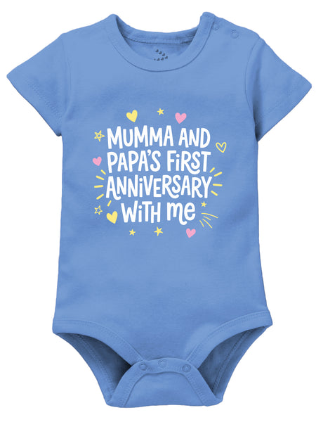 Mumma and Papa's First Anniversary With Me - Onesie