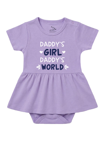 Daddy's Girl Daddy's World  - Frock Onesie