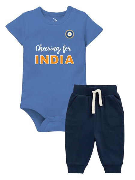 Cheering For India  - Onesie And Joggers Set