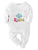 First Rakhi with Name - White Bodysuit