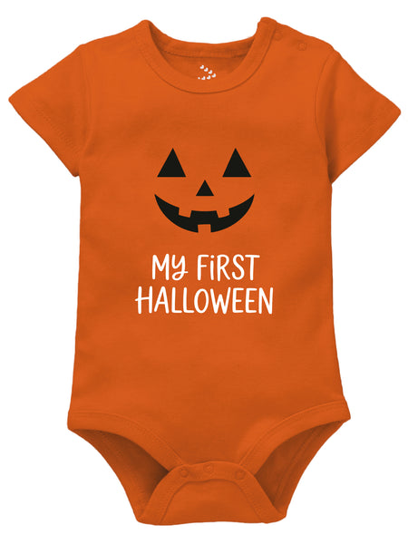 My First Halloween Pumpkin Printed - Onesie