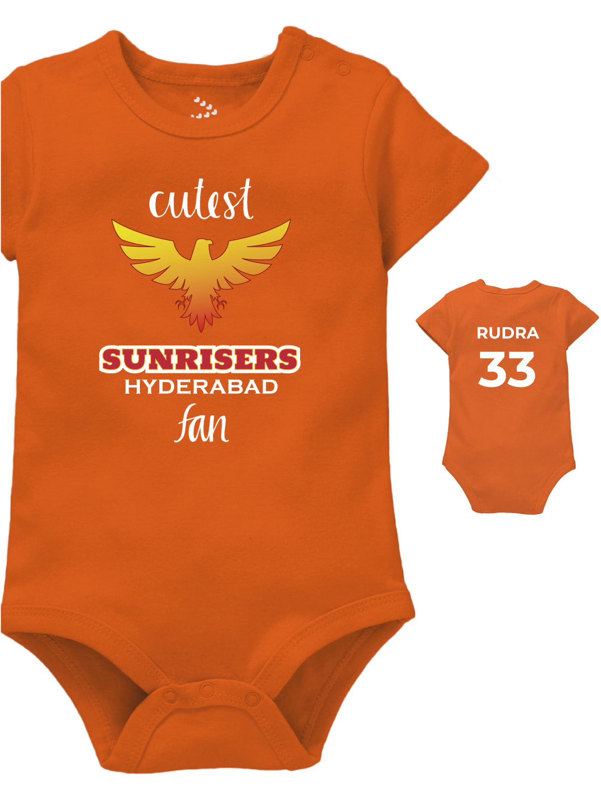 Sunrisers Hyderabad SRH IPL Cricket baby newborn romper