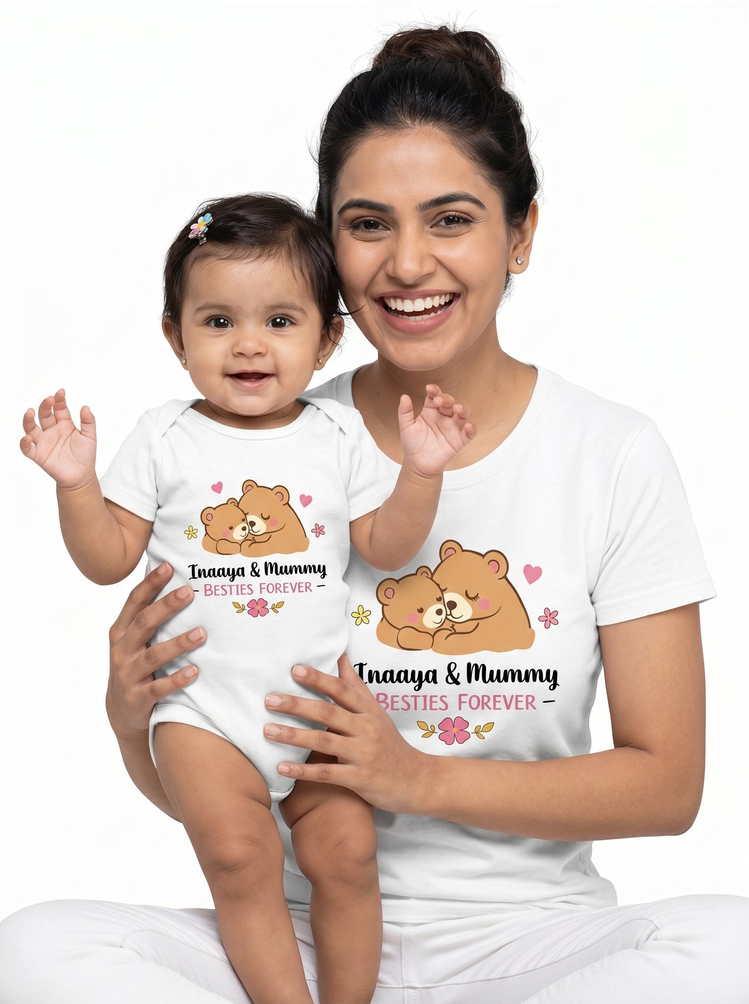 [Baby's Name] & Mummy Besties Forever - T-shirt & Onesie