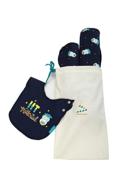 IIT Material - BeeBeeBoo Gift Set (Blanket, Burp Cloth, Reversible Bib)