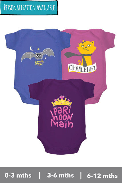 Onesies set for girls from zeezeezoo organic cotton, perfect for gifting