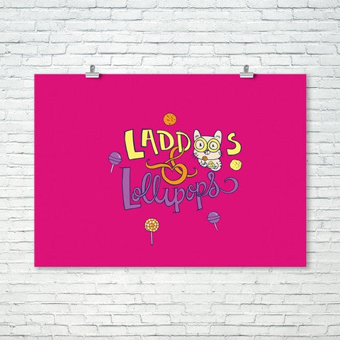 Laddoos and Lollipops Wall Print