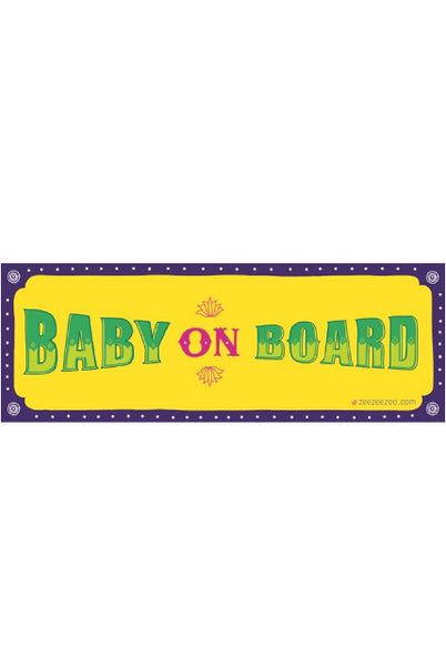 Baby on Board Car Decals - Yellow