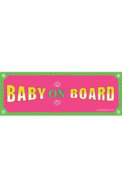 Baby on Board Car Decals - Pink